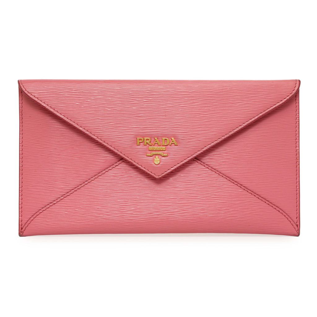 Prada Pink Vitello Move Envelope Wallet