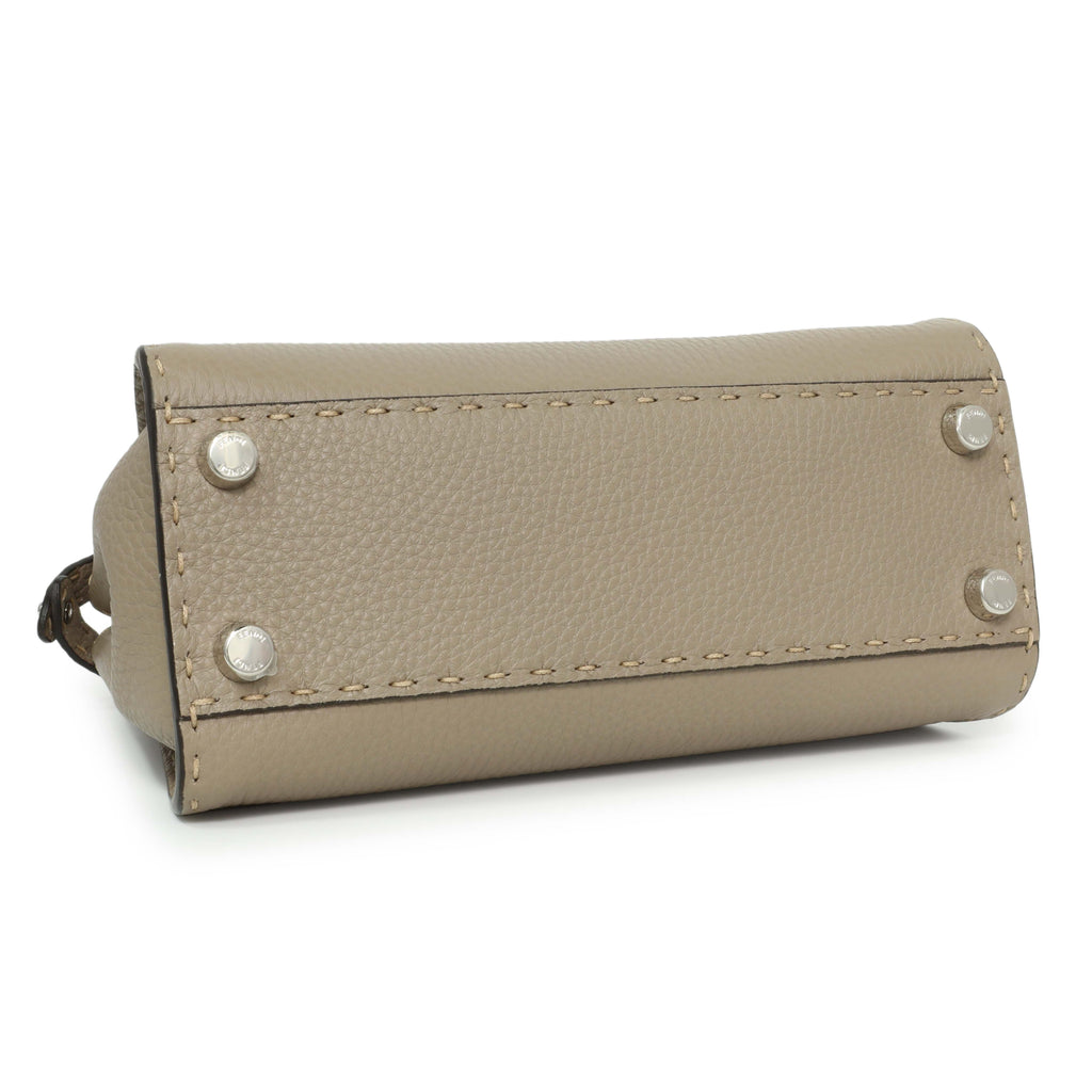 Fendi Cuoio Romano Snakeskin Selleria Mini Peekaboo Iconic Satchel