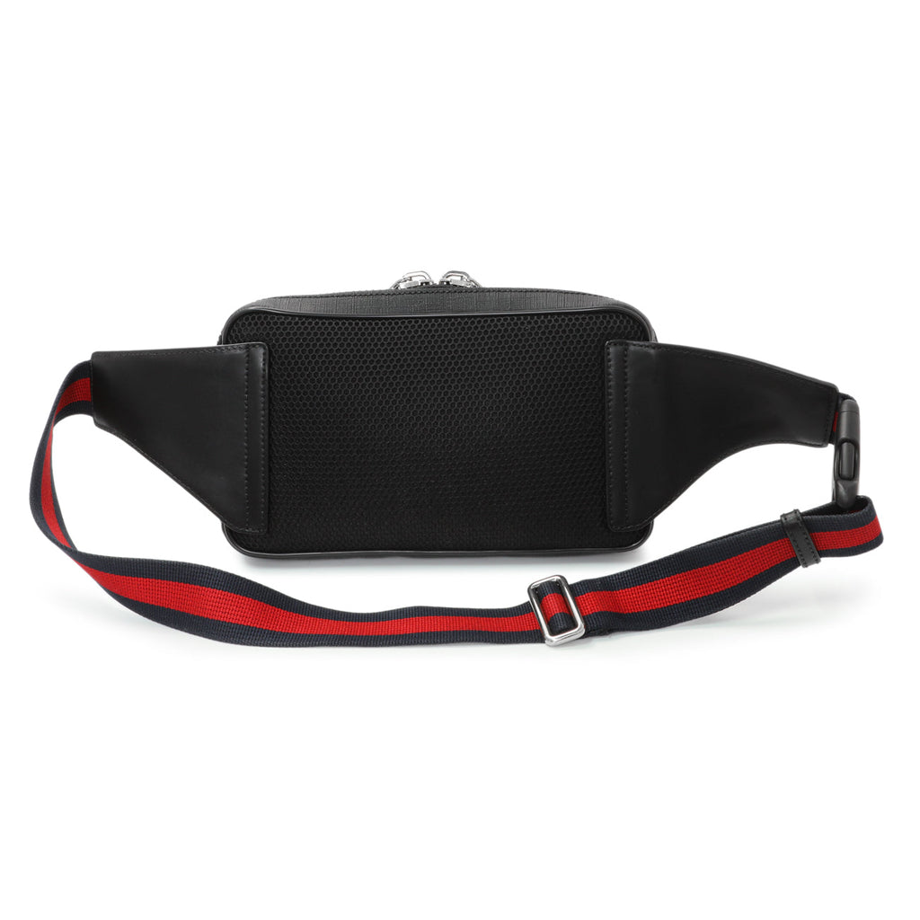 Gucci Black Soft GG Supreme Monogram Web Belt Bag