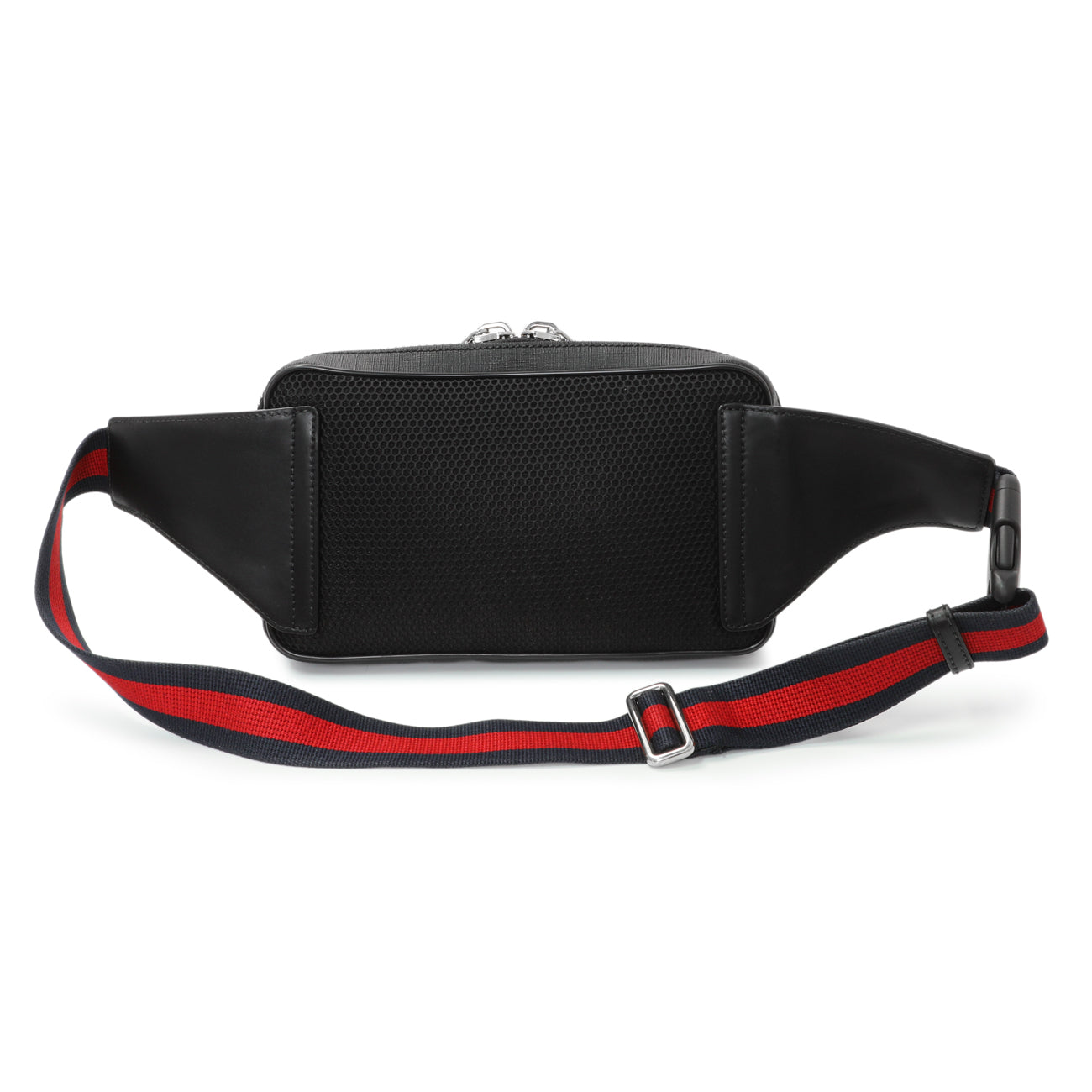 Gucci Black Soft GG Supreme Monogram Web Belt Bag