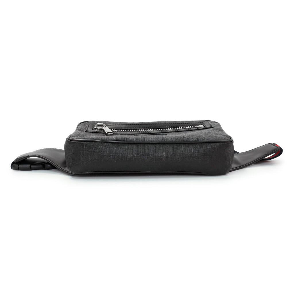 Gucci Black Soft GG Supreme Monogram Web Belt Bag