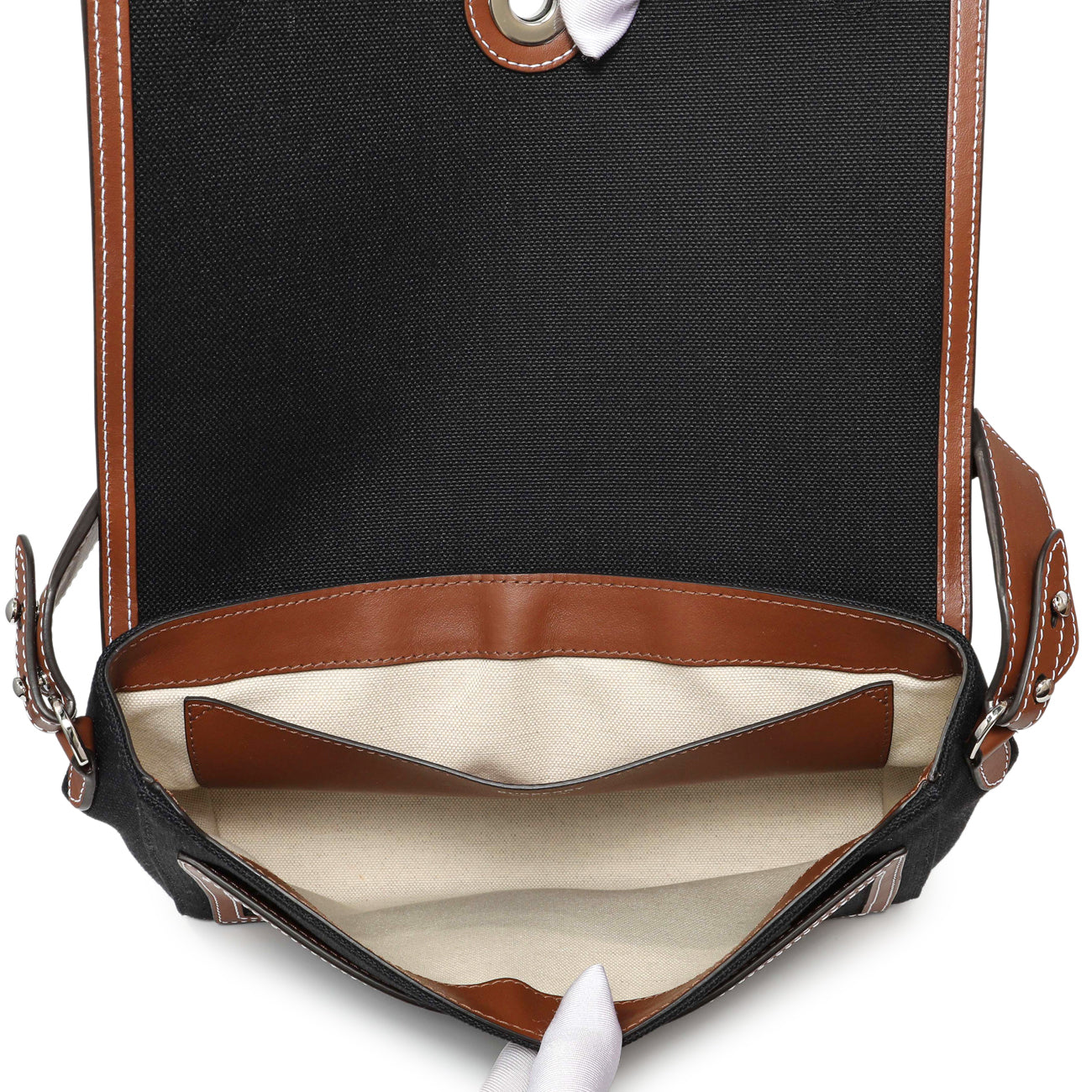 Burberry Black Canvas Horseferry Note Crossbody