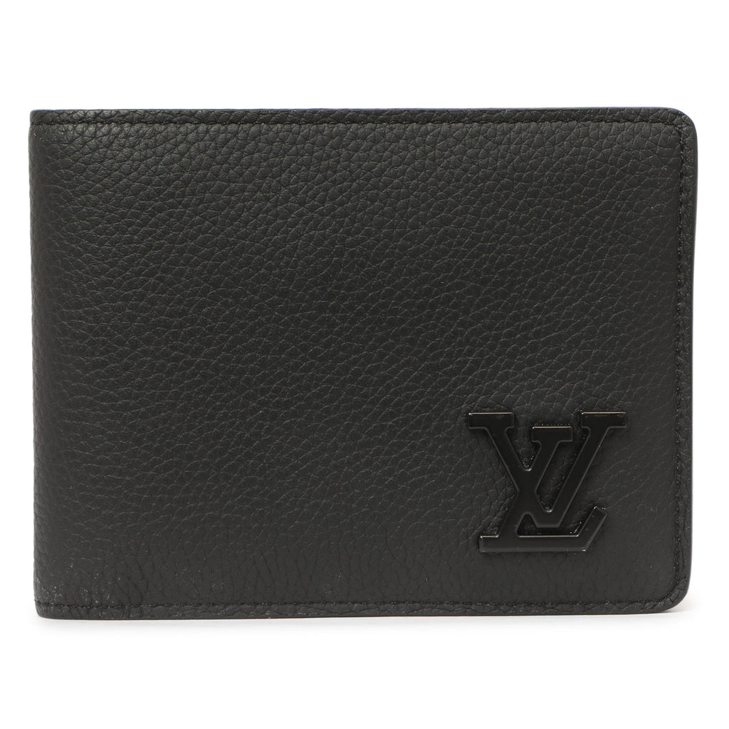 Louis Vuitton Black Calfskin Aerogram Multiple Wallet