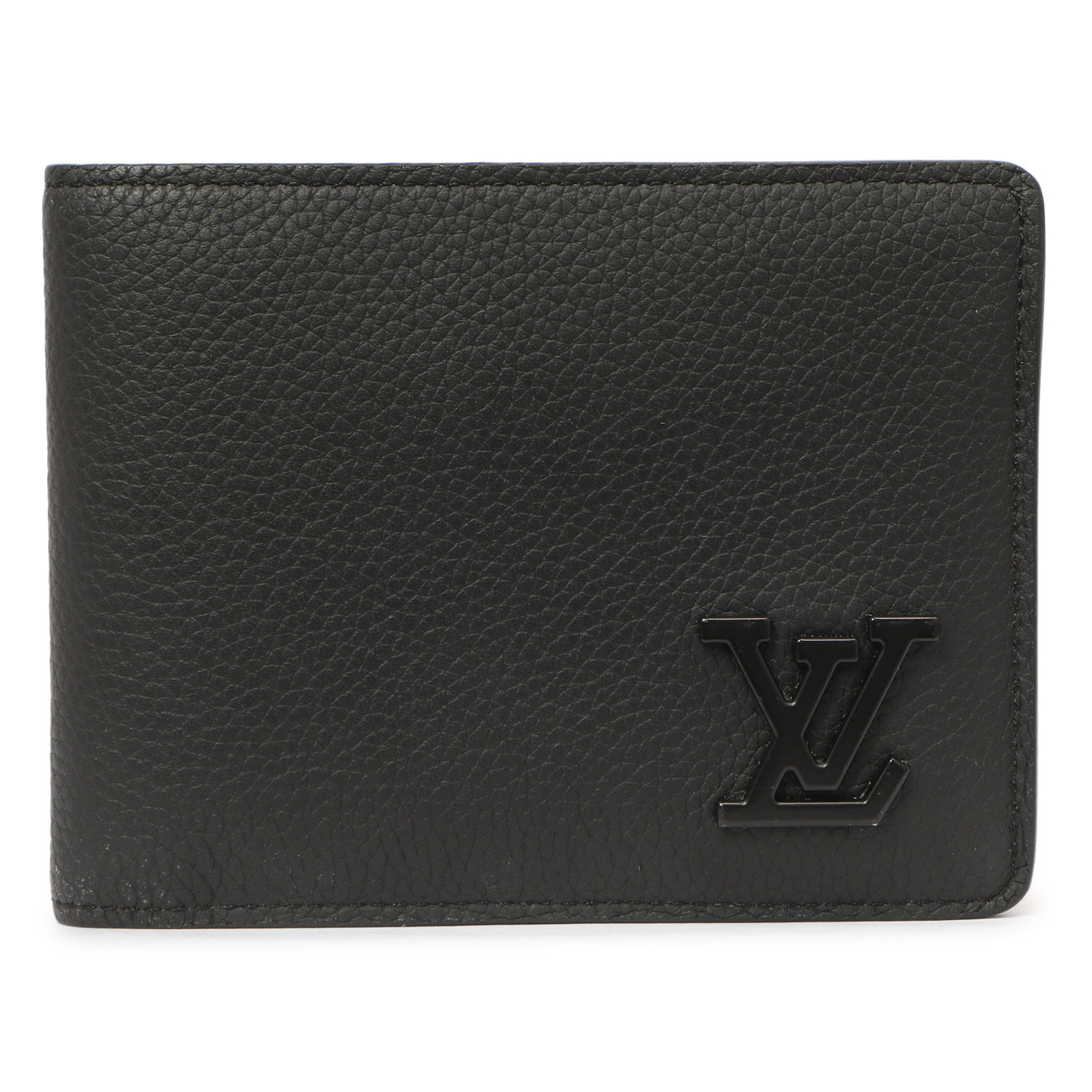 Louis Vuitton Black Calfskin Aerogram Multiple Wallet