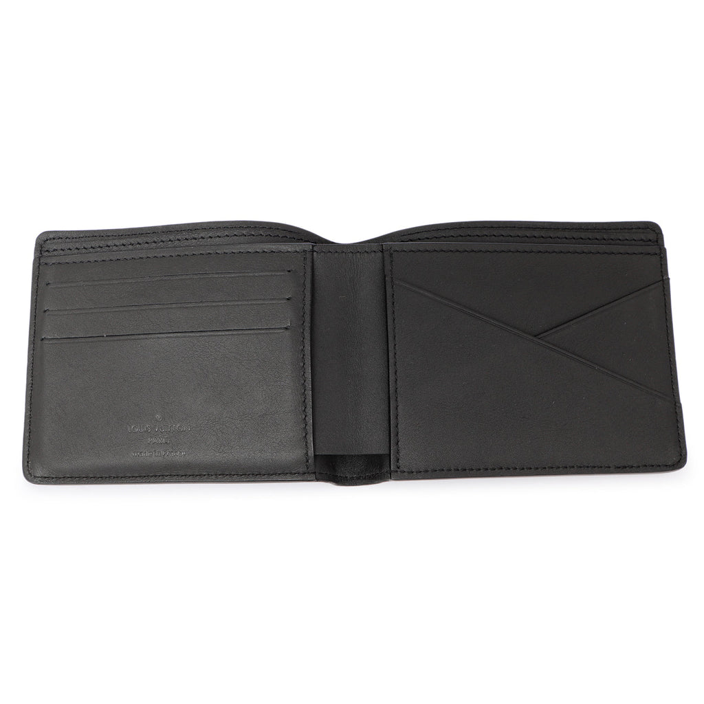 Louis Vuitton Black Calfskin Aerogram Multiple Wallet