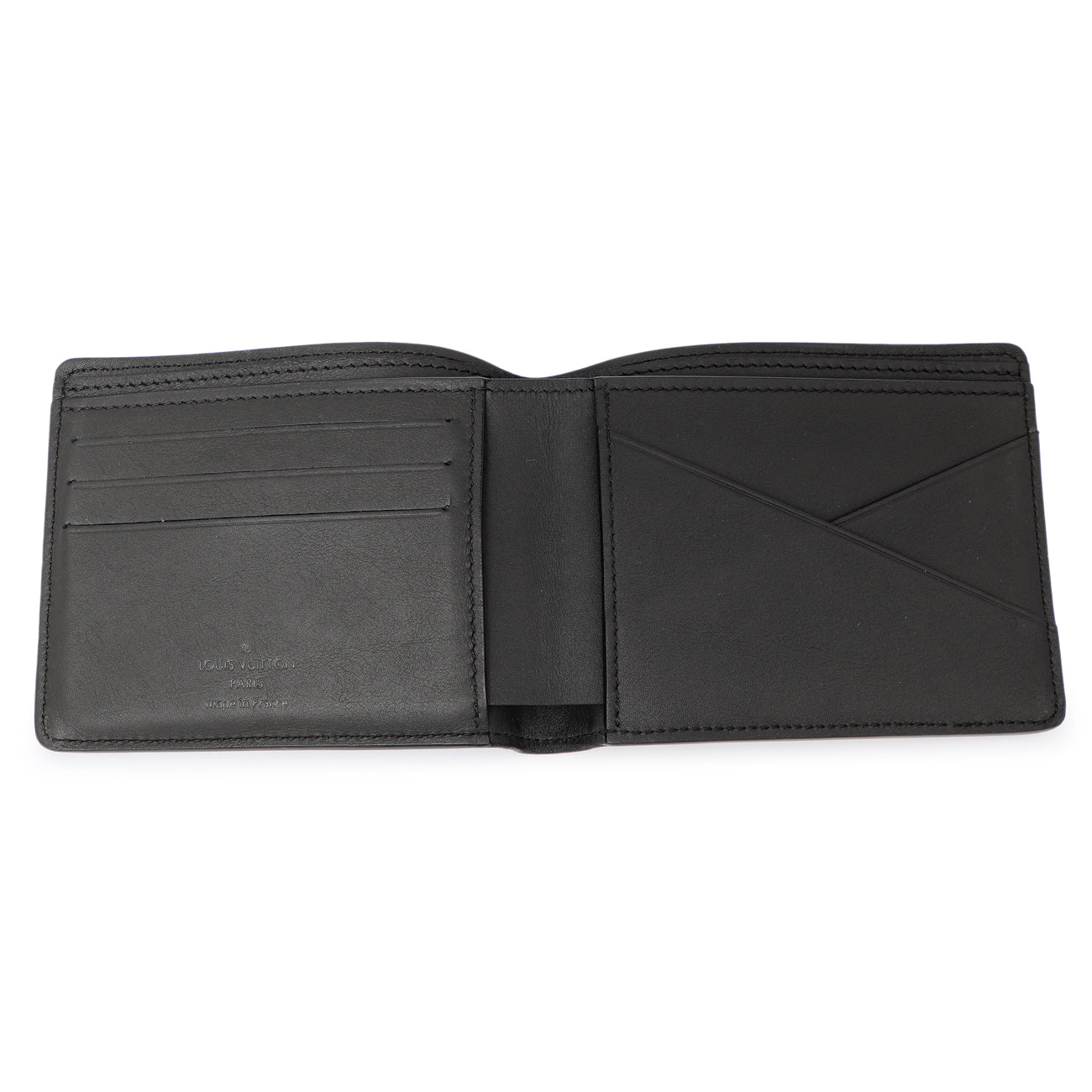 Louis Vuitton Black Calfskin Aerogram Multiple Wallet
