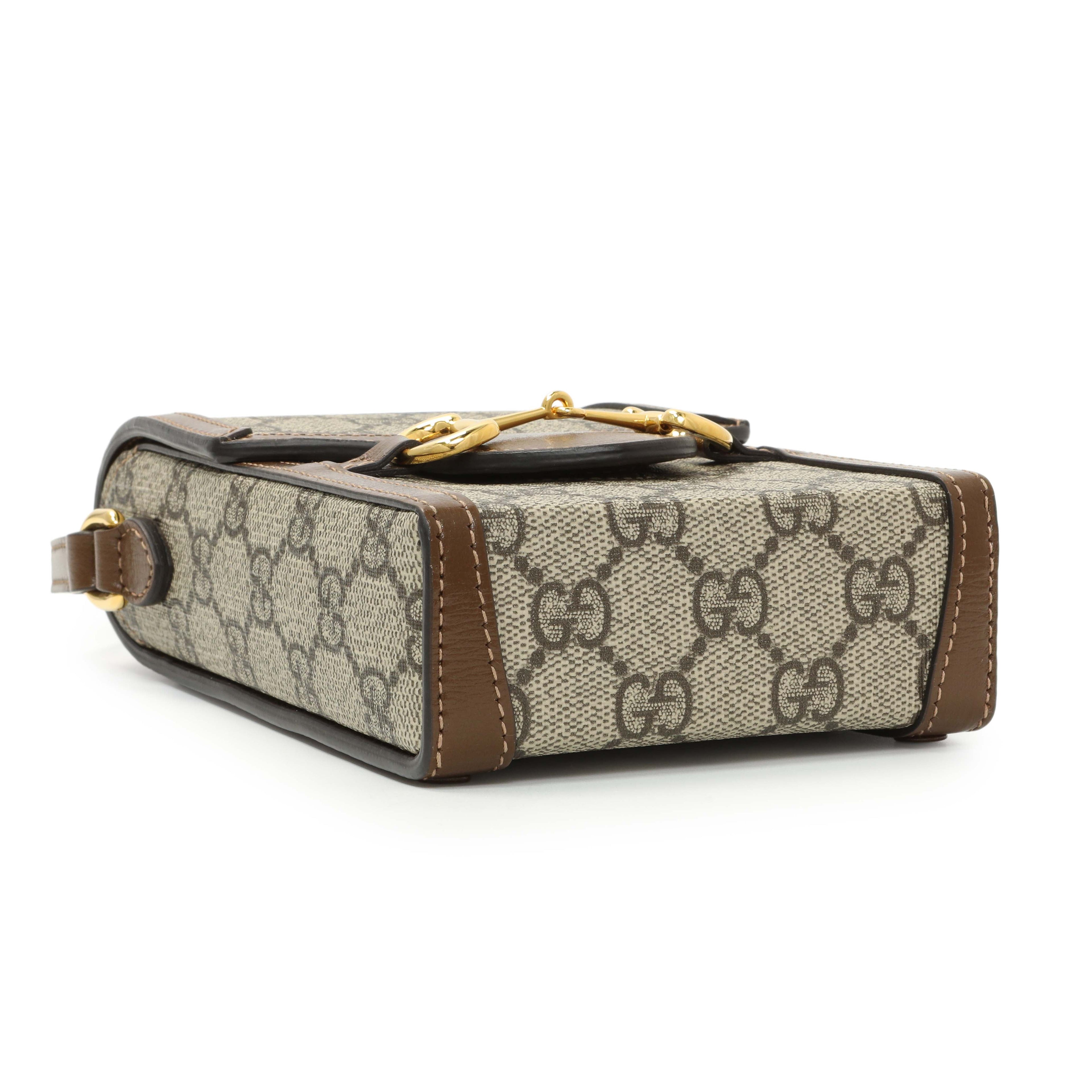 Gucci GG Supreme Monogram Mini Horsebit 1955 Shoulder Bag