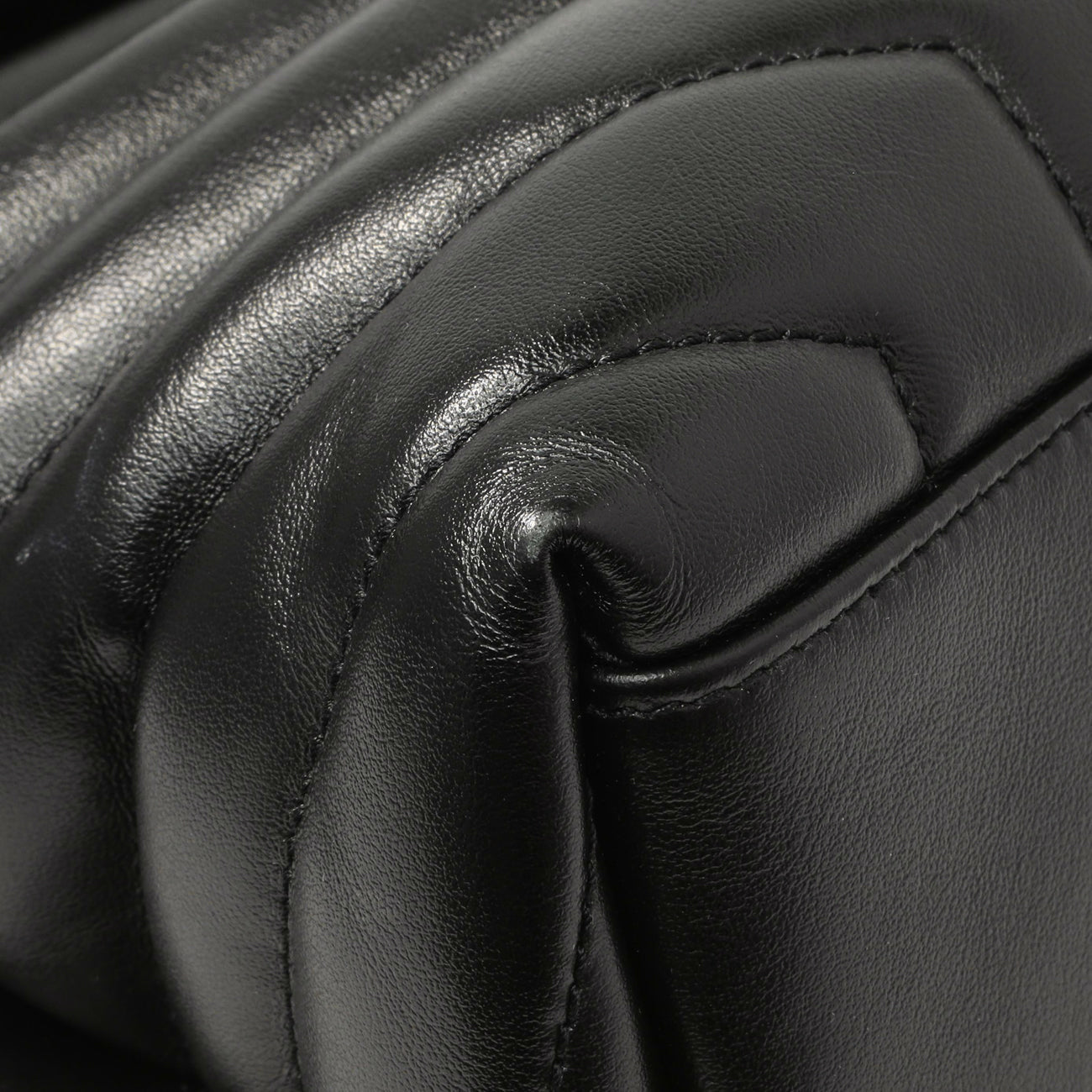 Saint Laurent Black Calfskin Y Quilted Monogram Medium Loulou Chain Satchel