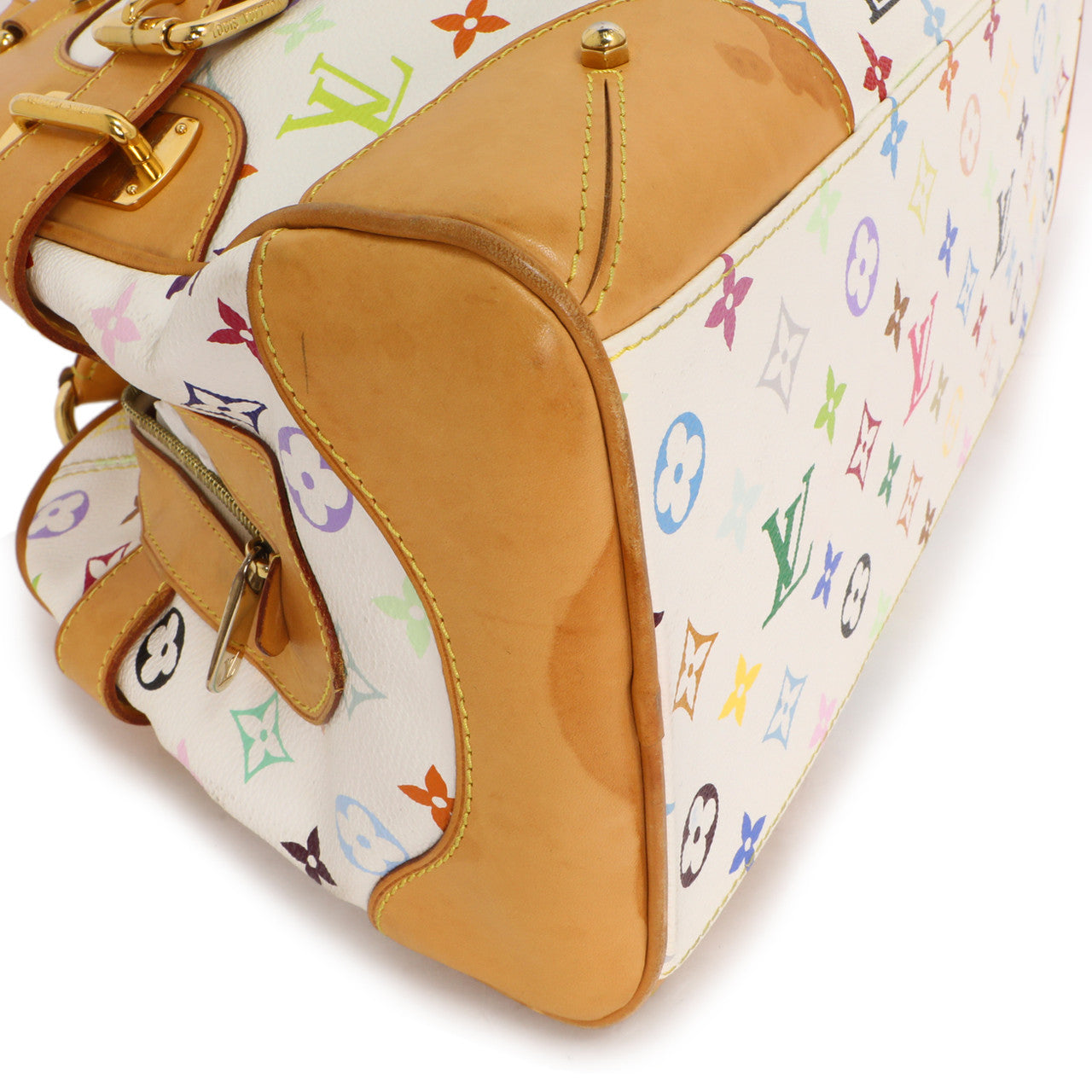 Louis Vuitton White Multicolor Monogram Claudia