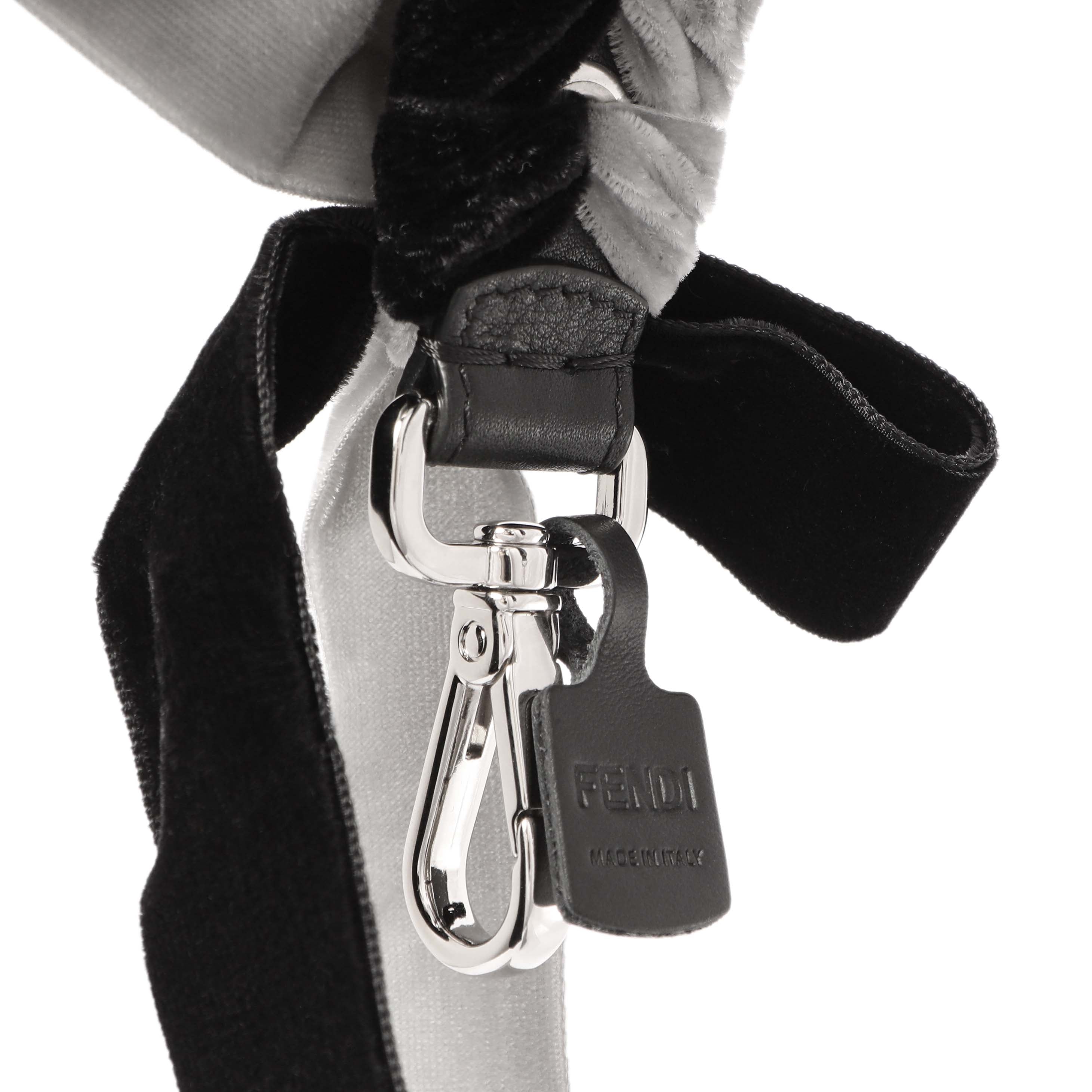 Fendi Black/Grey Velvet Mini Strap You