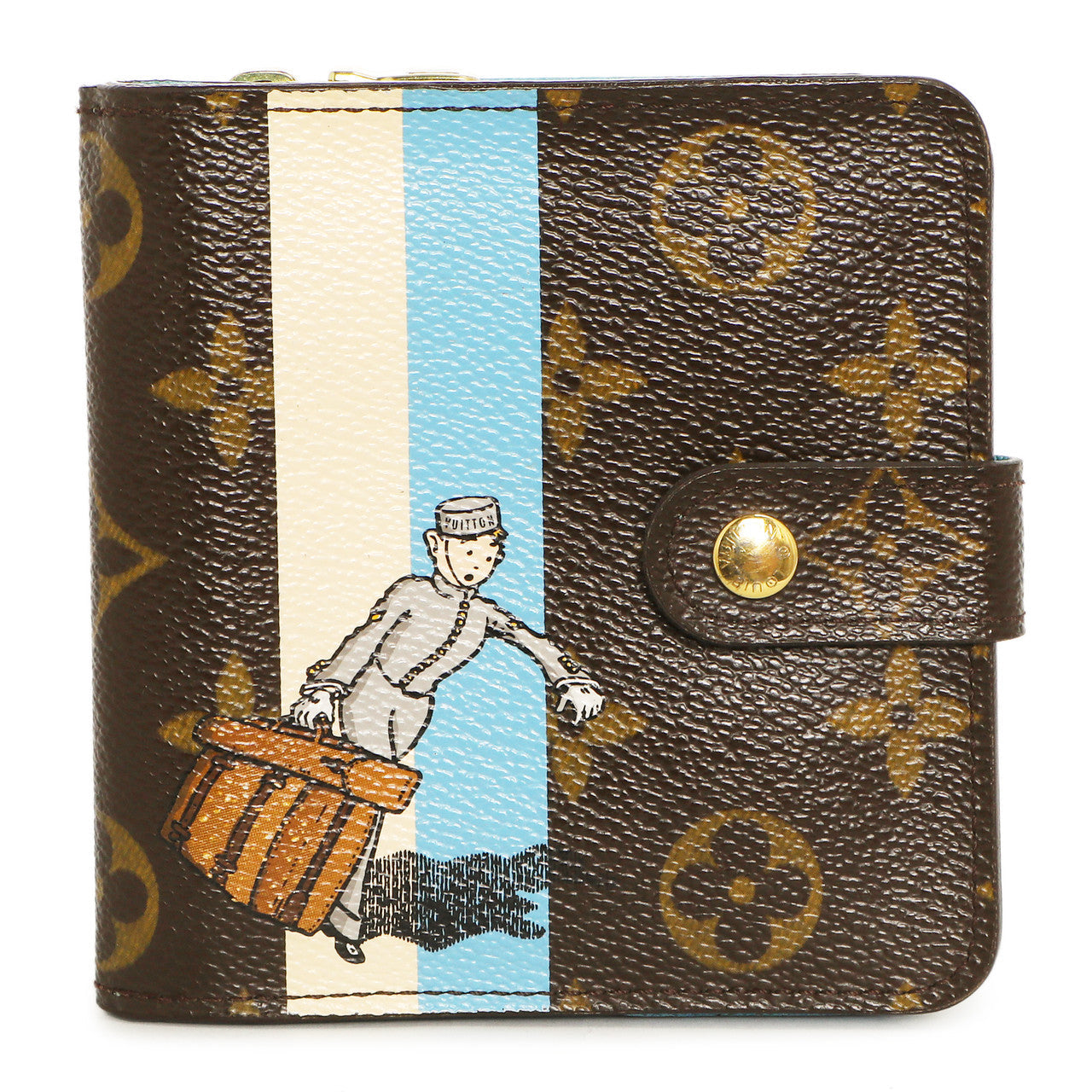 Louis Vuitton Monogram Groom Compact Zip Wallet