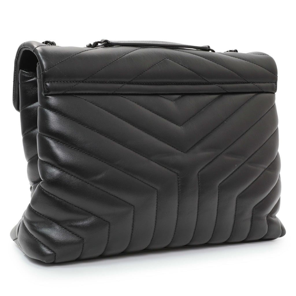 Saint Laurent Black Calfskin Medium Loulou