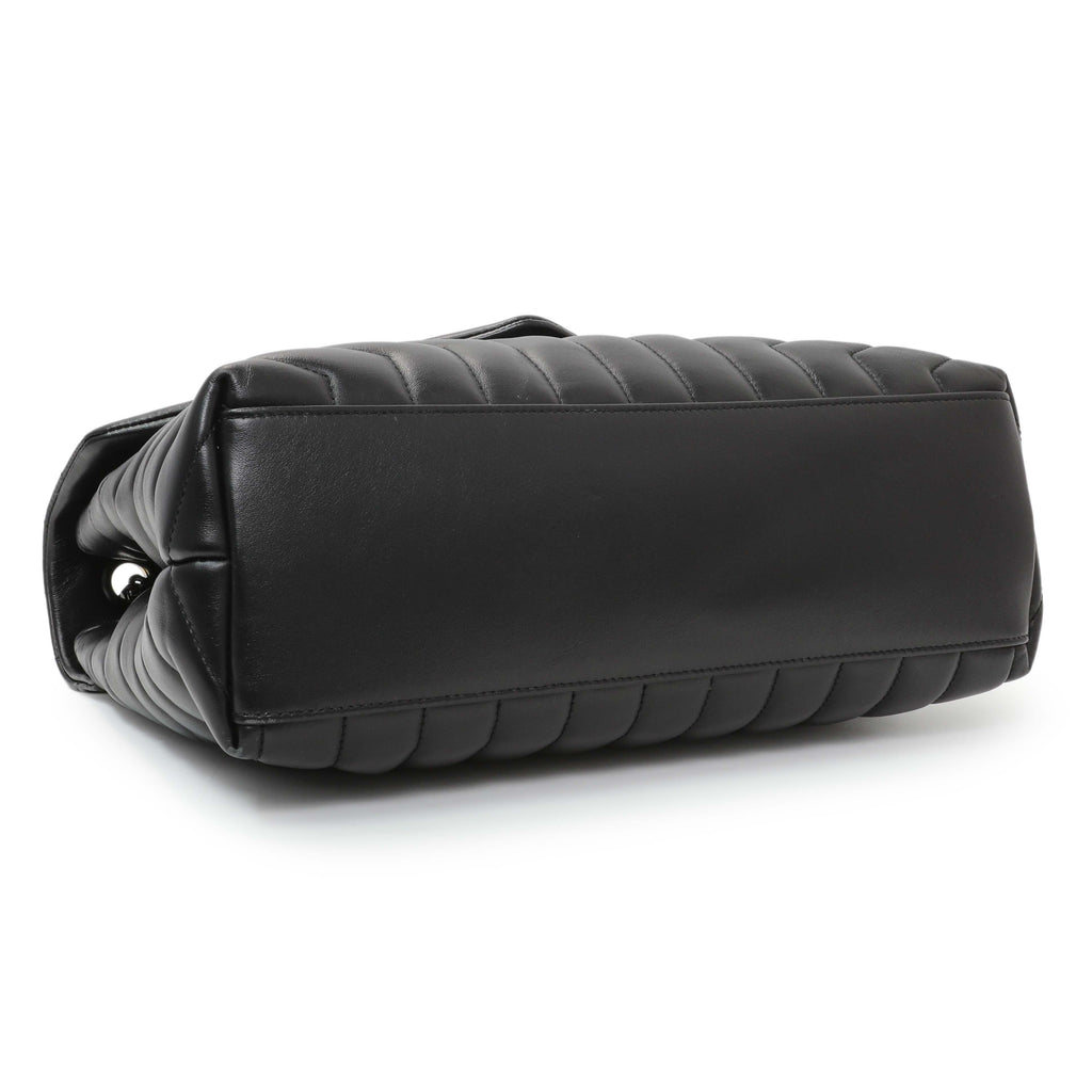 Saint Laurent Black Calfskin Medium Loulou