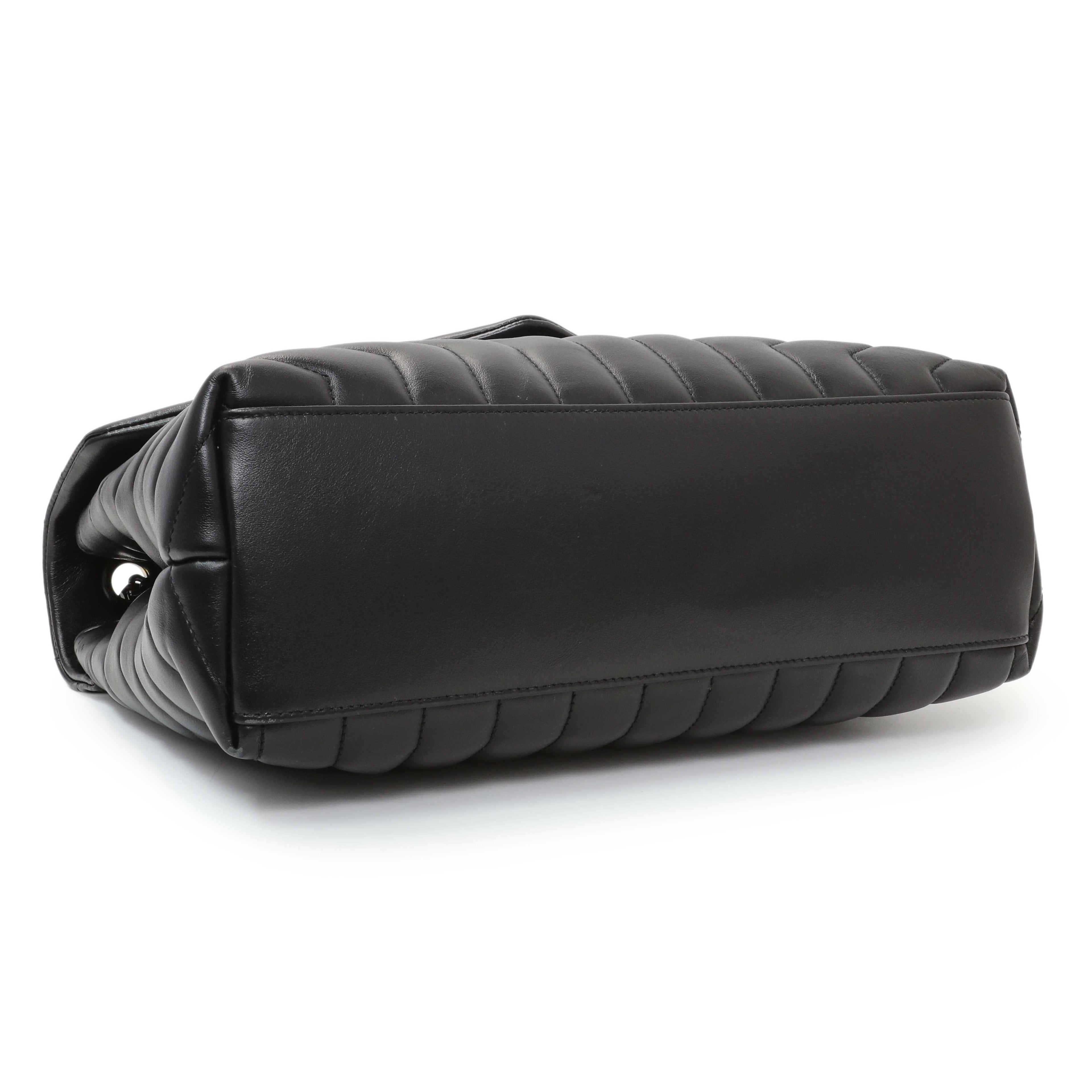 Saint Laurent Black Calfskin Medium Loulou