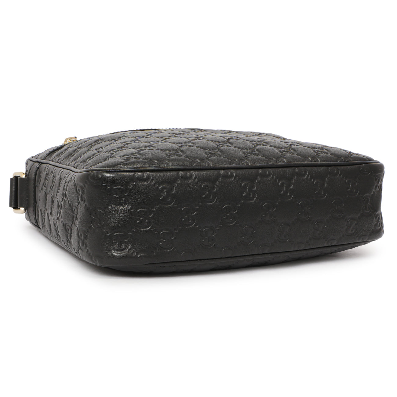 Gucci Black Guccissima Messenger Bag