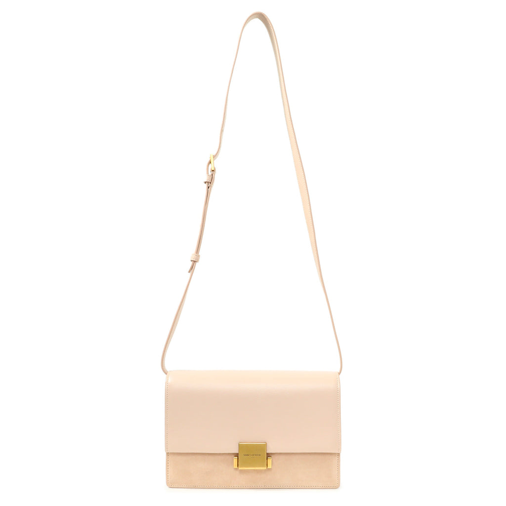 Saint Laurent Marble Pink Smooth Calfskin Suede Medium Bellechasse Bag