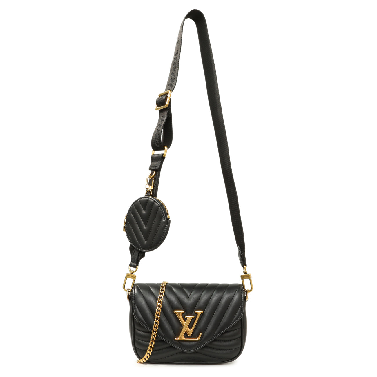 Louis Vuttion Black Calfskin New Wave Multi Pochette
