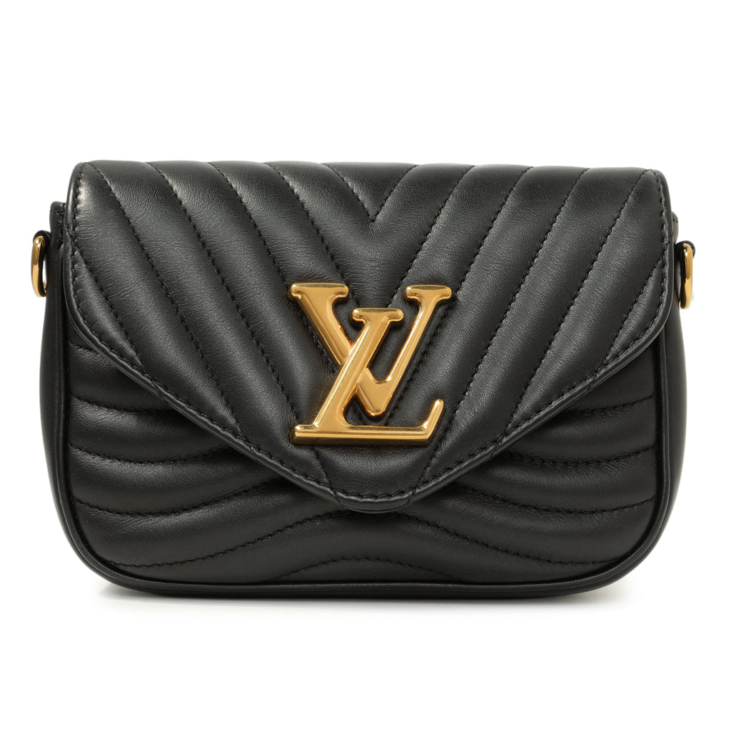 Louis Vuttion Black Calfskin New Wave Multi Pochette