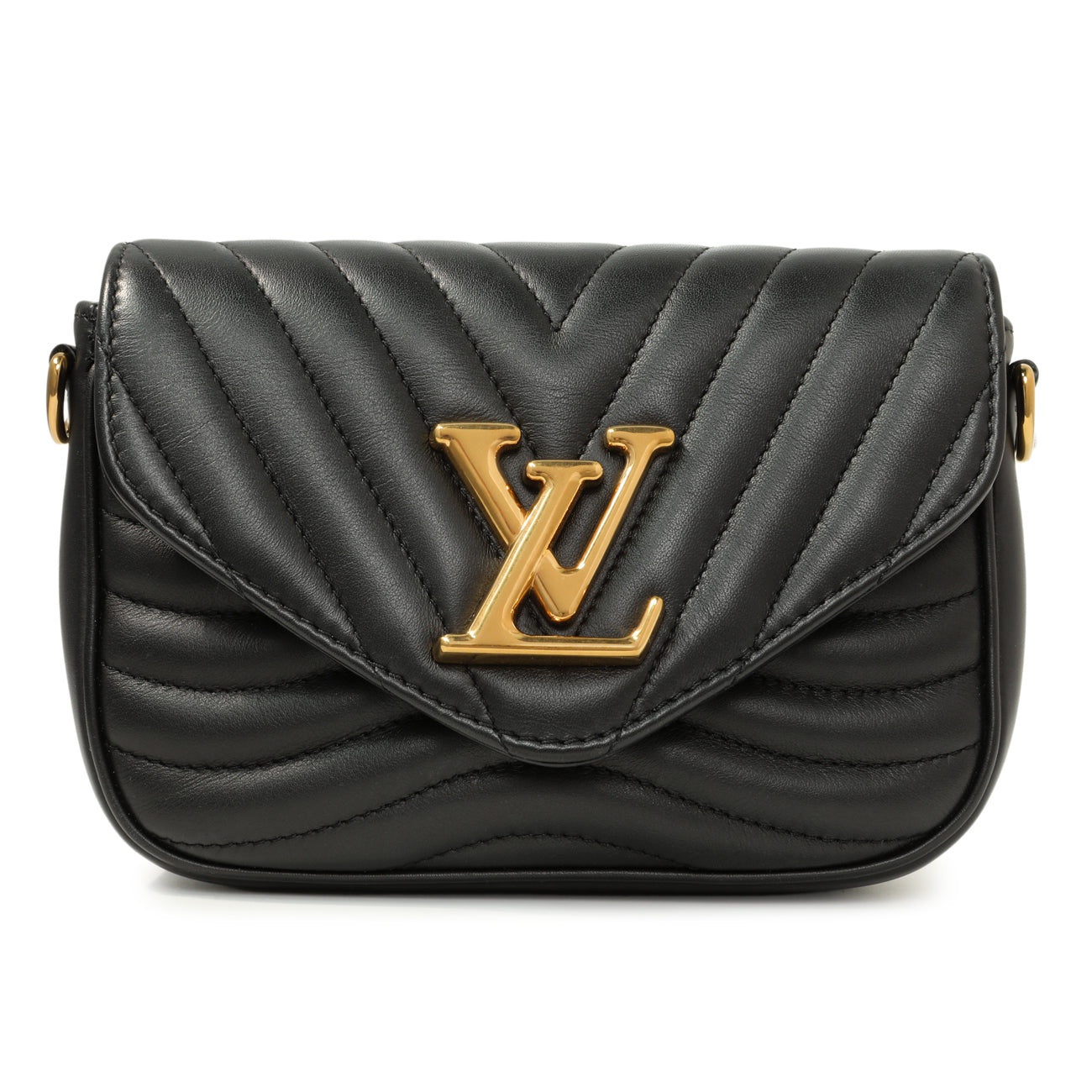 Louis Vuttion Black Calfskin New Wave Multi Pochette