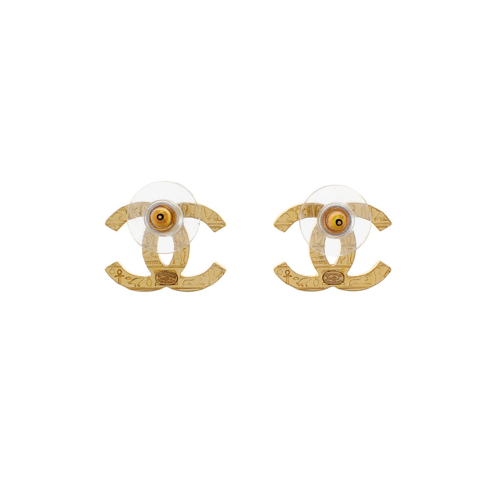 Chanel CC Hieroglyphic Earrings