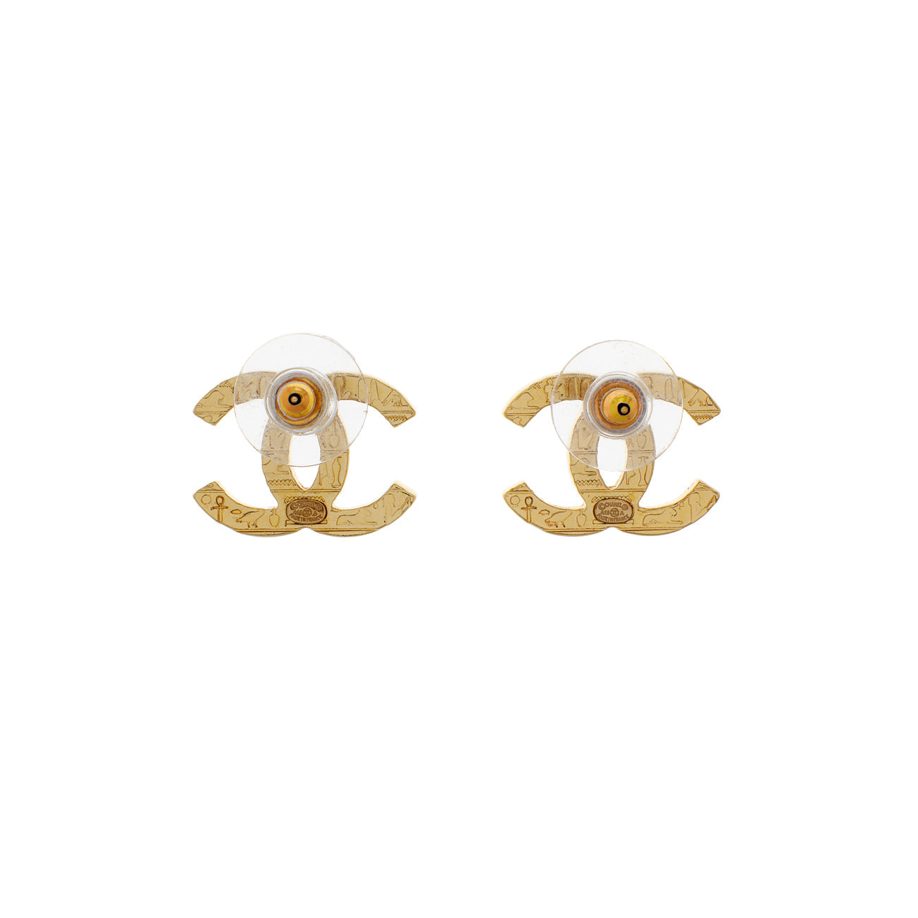 Chanel CC Hieroglyphic Earrings