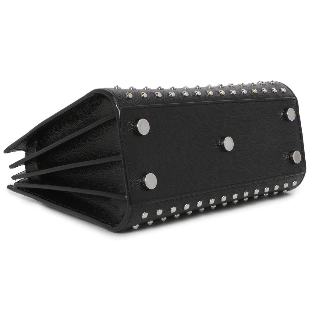 Saint Laurent Black Studded Calfskin Nano Sac De Jour