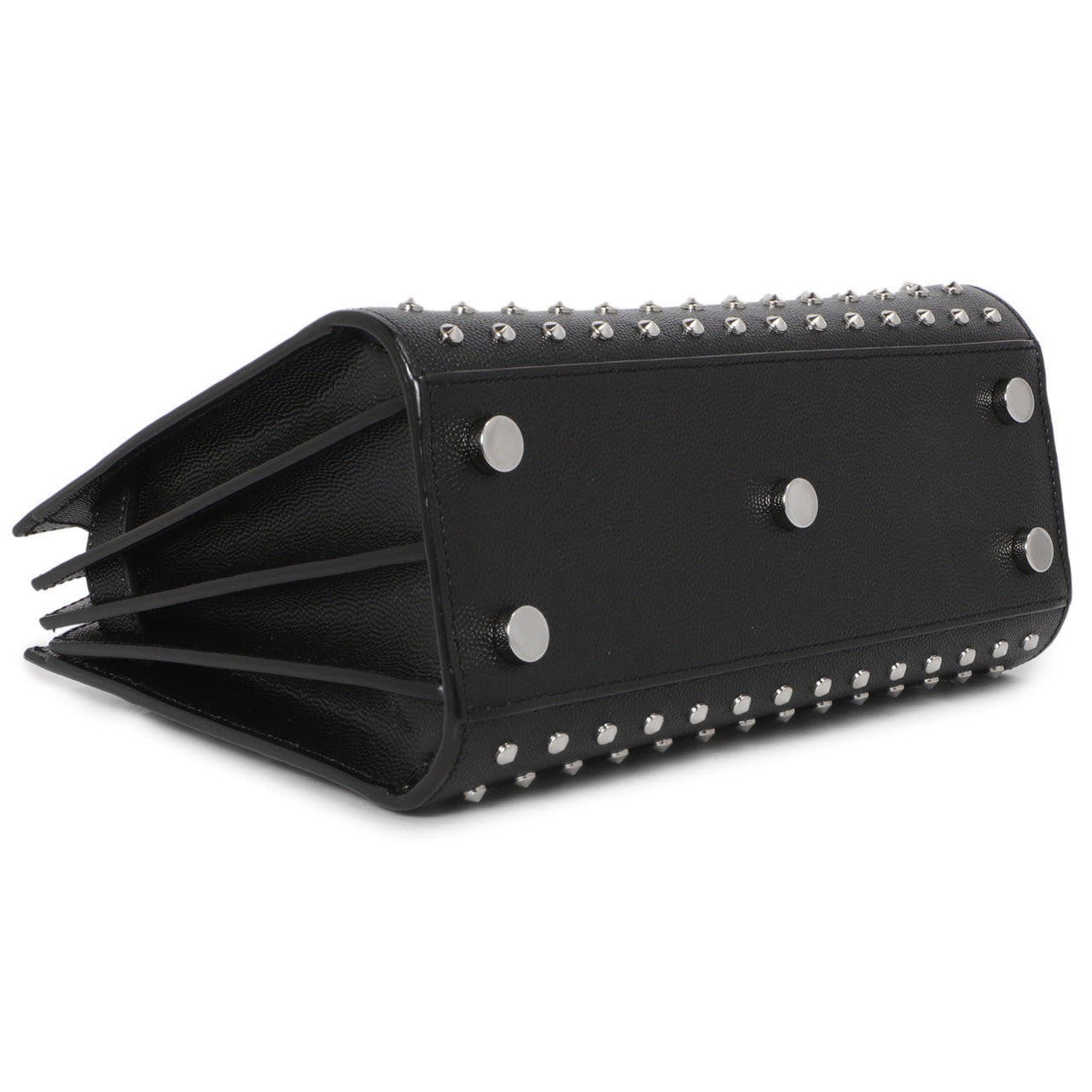 Saint Laurent Black Studded Calfskin Nano Sac De Jour
