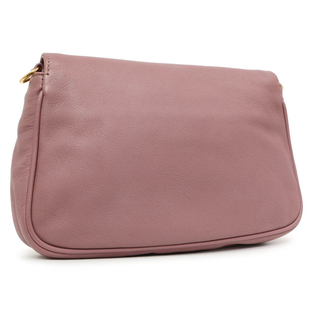 Fendi Vitello Flamingo Fendista Pouchette Crossbody