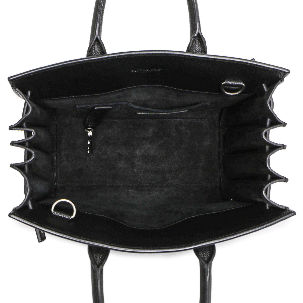 Saint Laurent Black Studded Calfskin Nano Sac De Jour