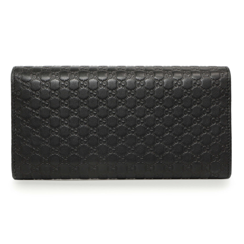 Gucci Black Microguccissima Bow Continental Wallet