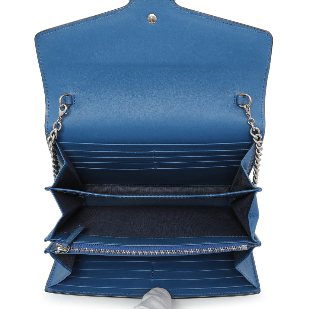 Gucci GG Supreme Monogram Blooms Mini Dionysus Chain Wallet