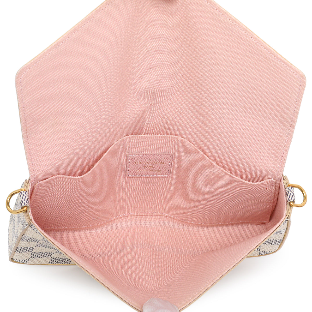 Louis Vuitton Damier Azur Pochette Felicie Chain Wallet