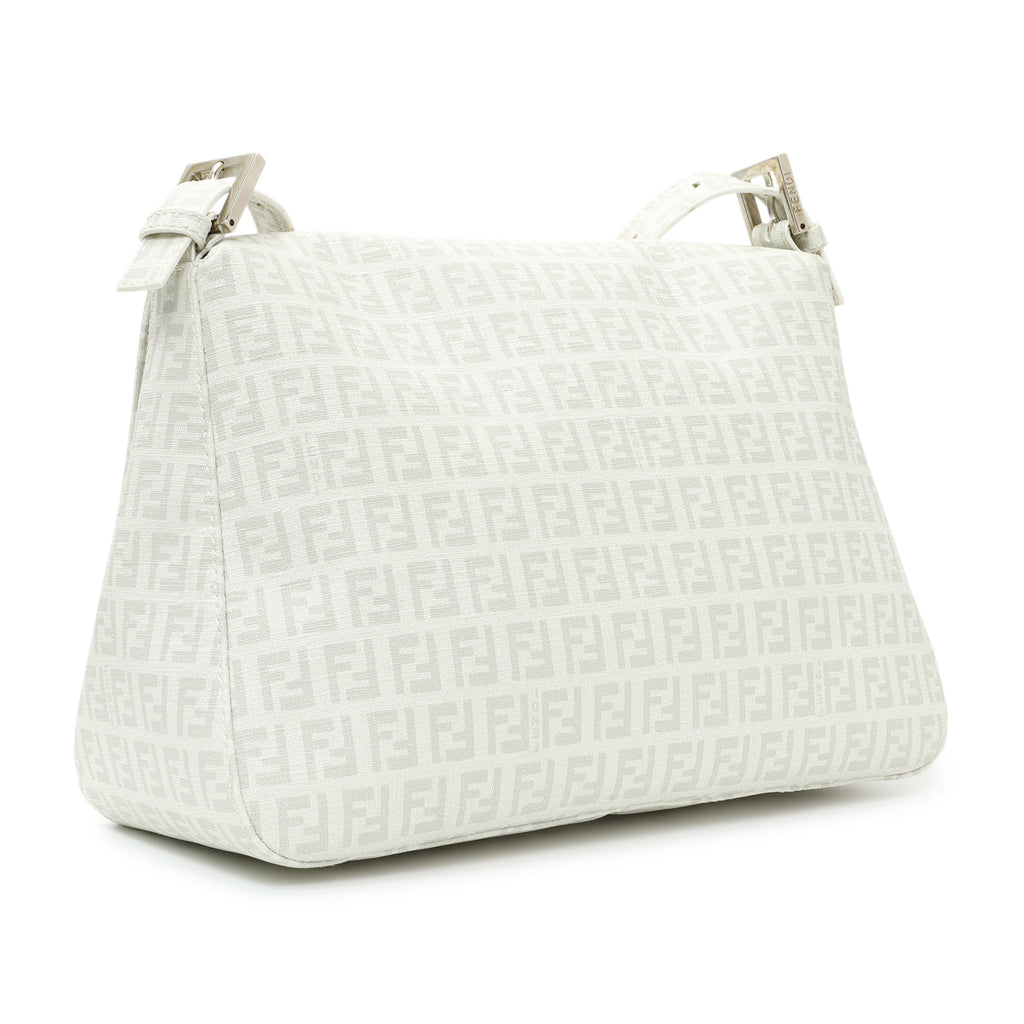 Fendi White Zucchino Mama Baguette