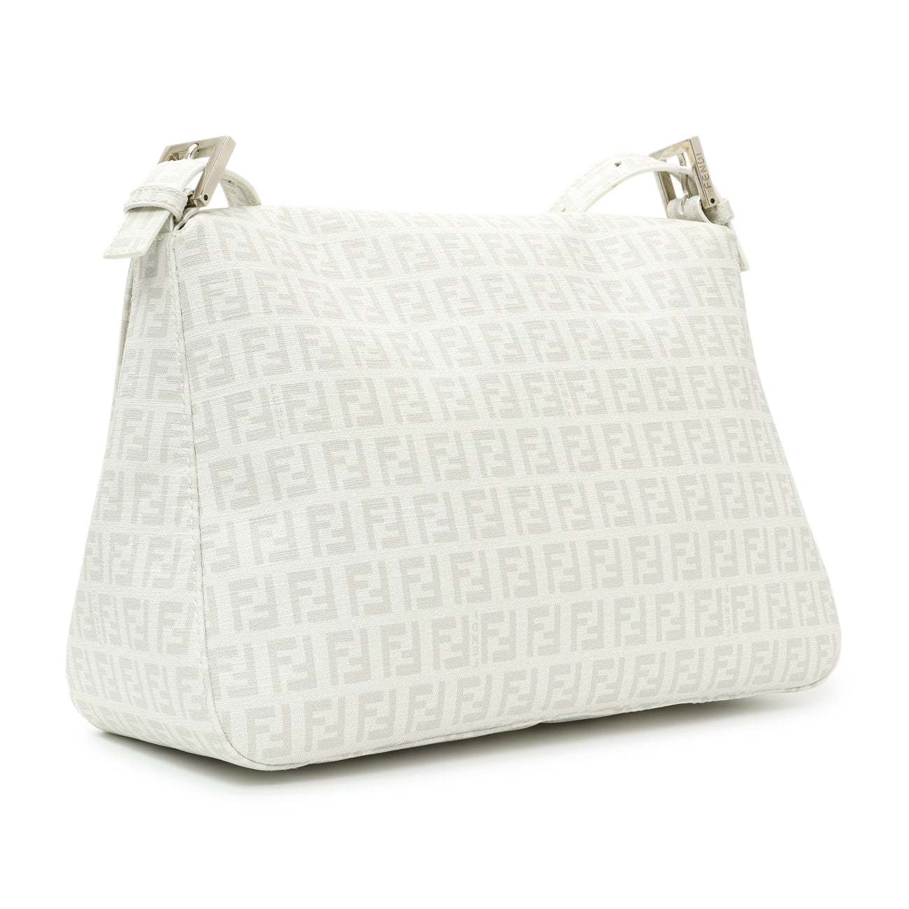 Fendi White Zucchino Mama Baguette