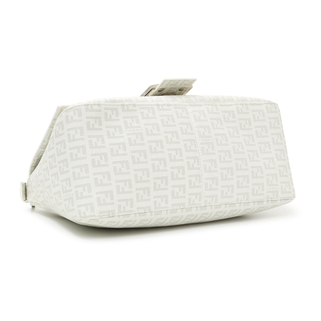 Fendi White Zucchino Mama Baguette
