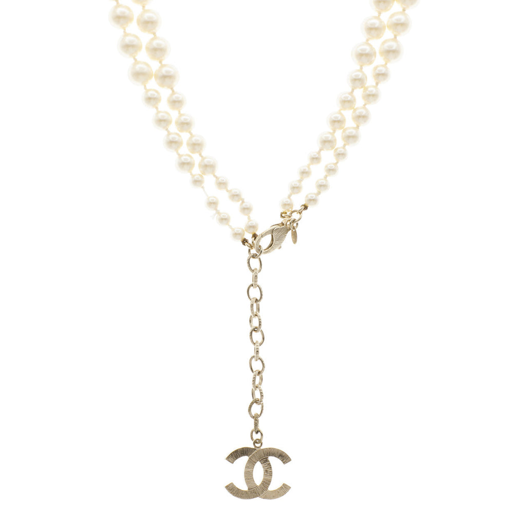 Chanel Pearl Double Strand Necklace