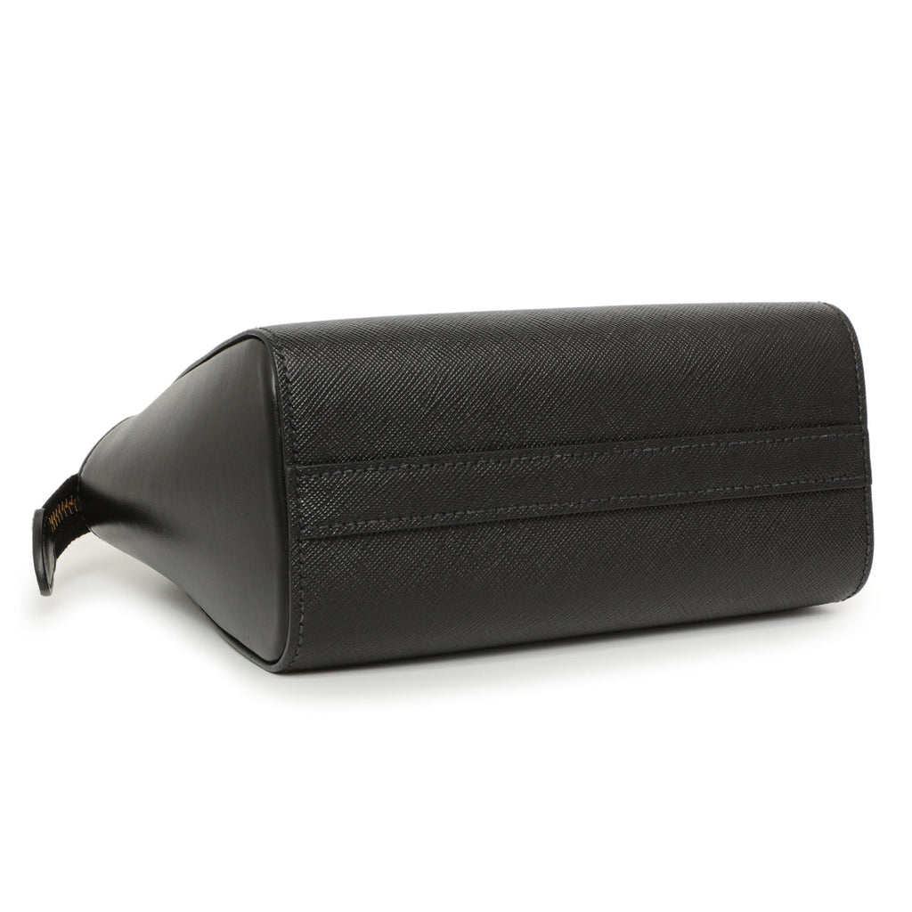 Prada Black Saffiano Soft Calf Mini Zipped Tote