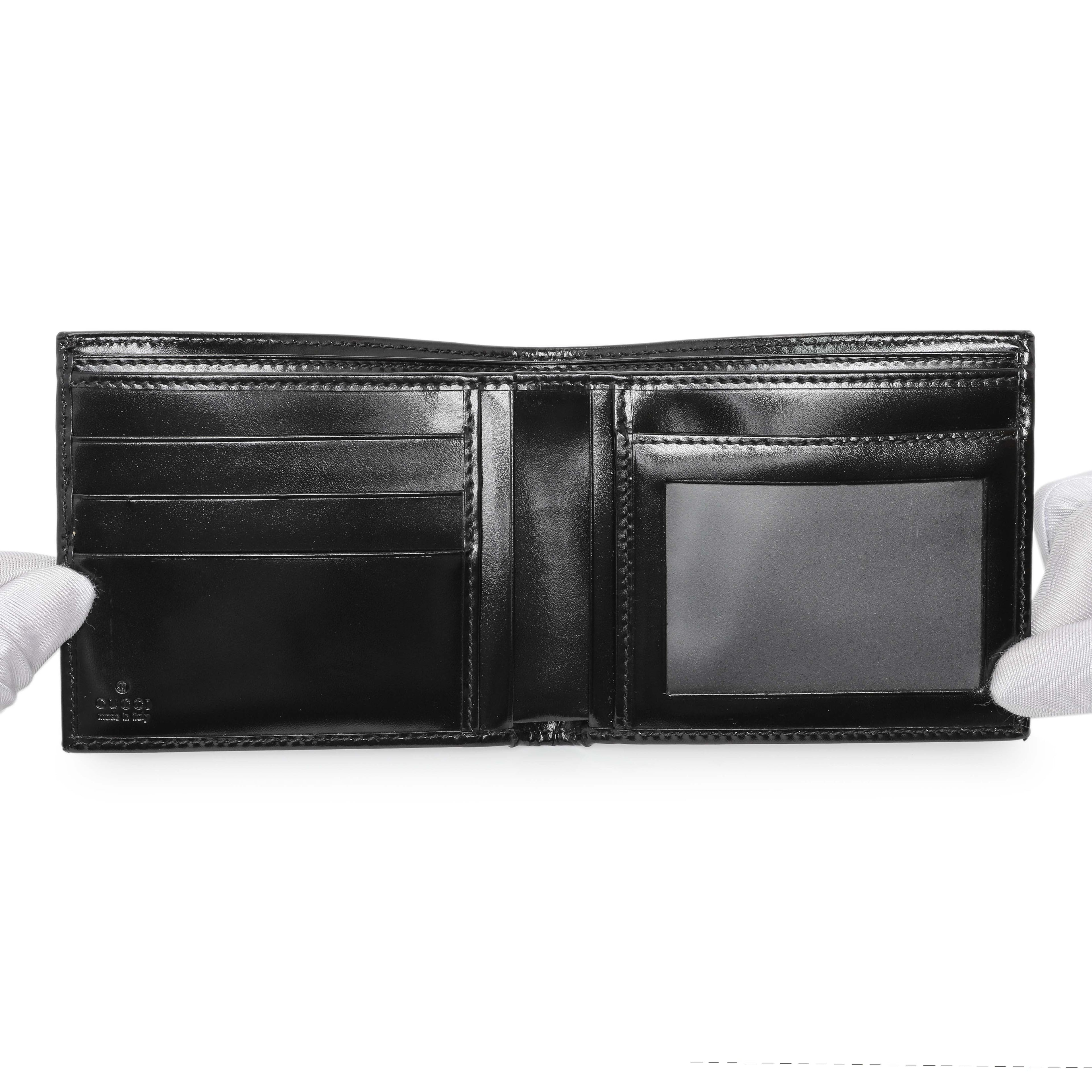 Gucci Black Imprime Monogram Bifold Wallet