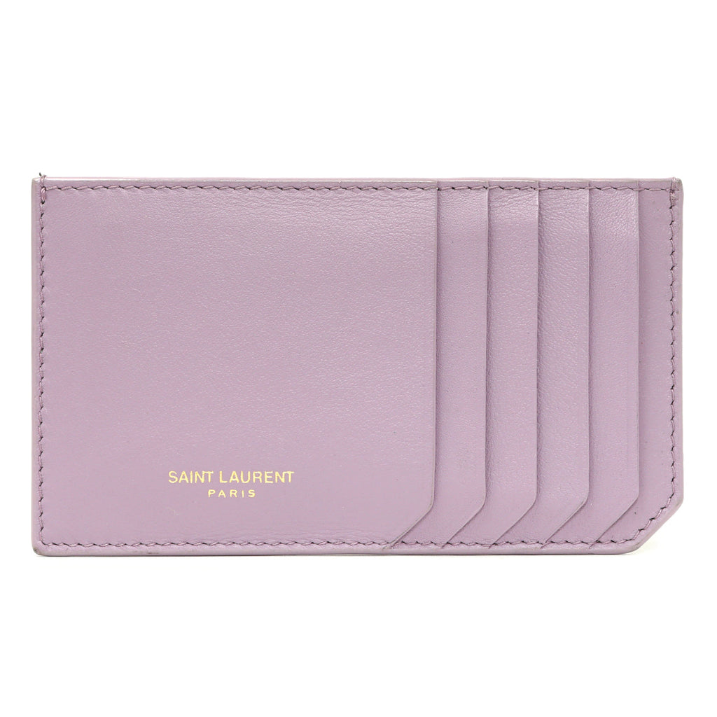 Saint Laurent Lilac Calfskin 5 Fragments Card Holder