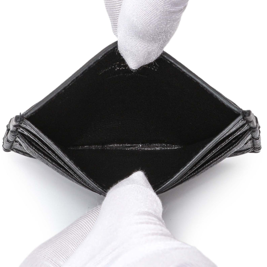 Saint Laurent Black Goatskin Credit Card Case