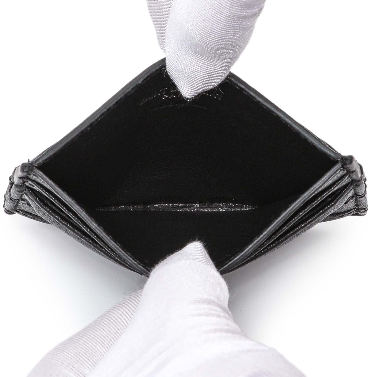 Saint Laurent Black Goatskin Credit Card Case