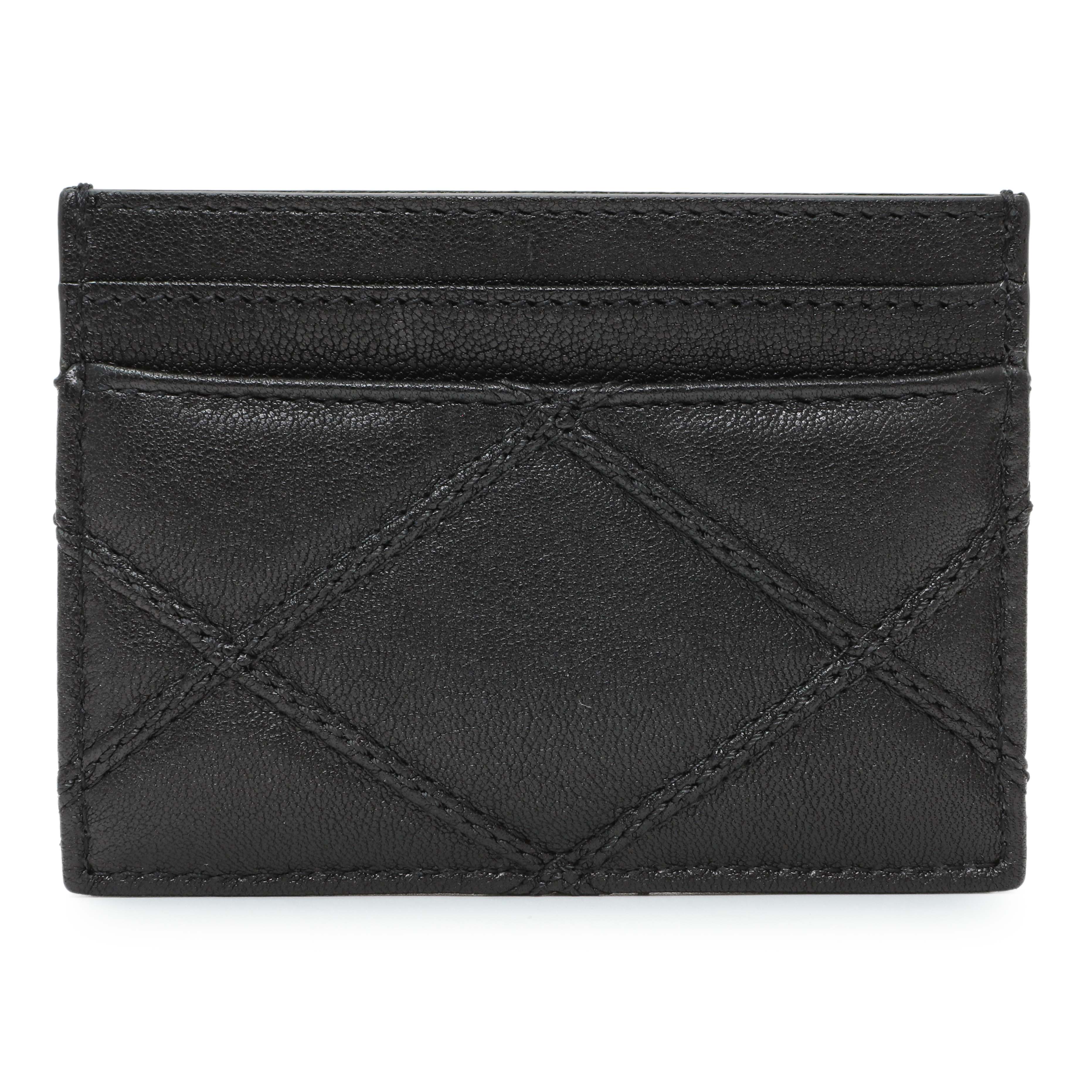 Saint Laurent Black Goatskin Credit Card Case