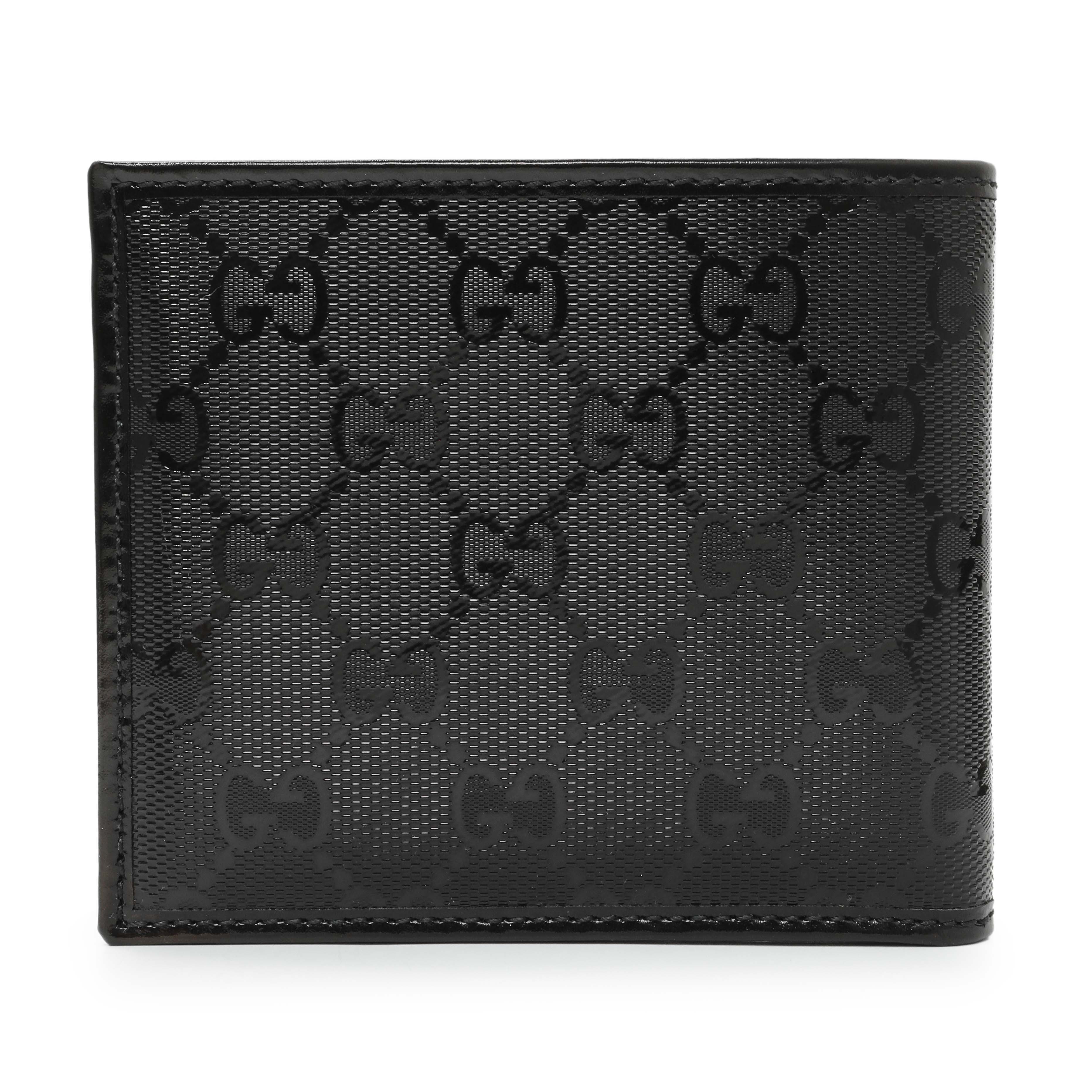 Gucci Black Imprime Monogram Bifold Wallet