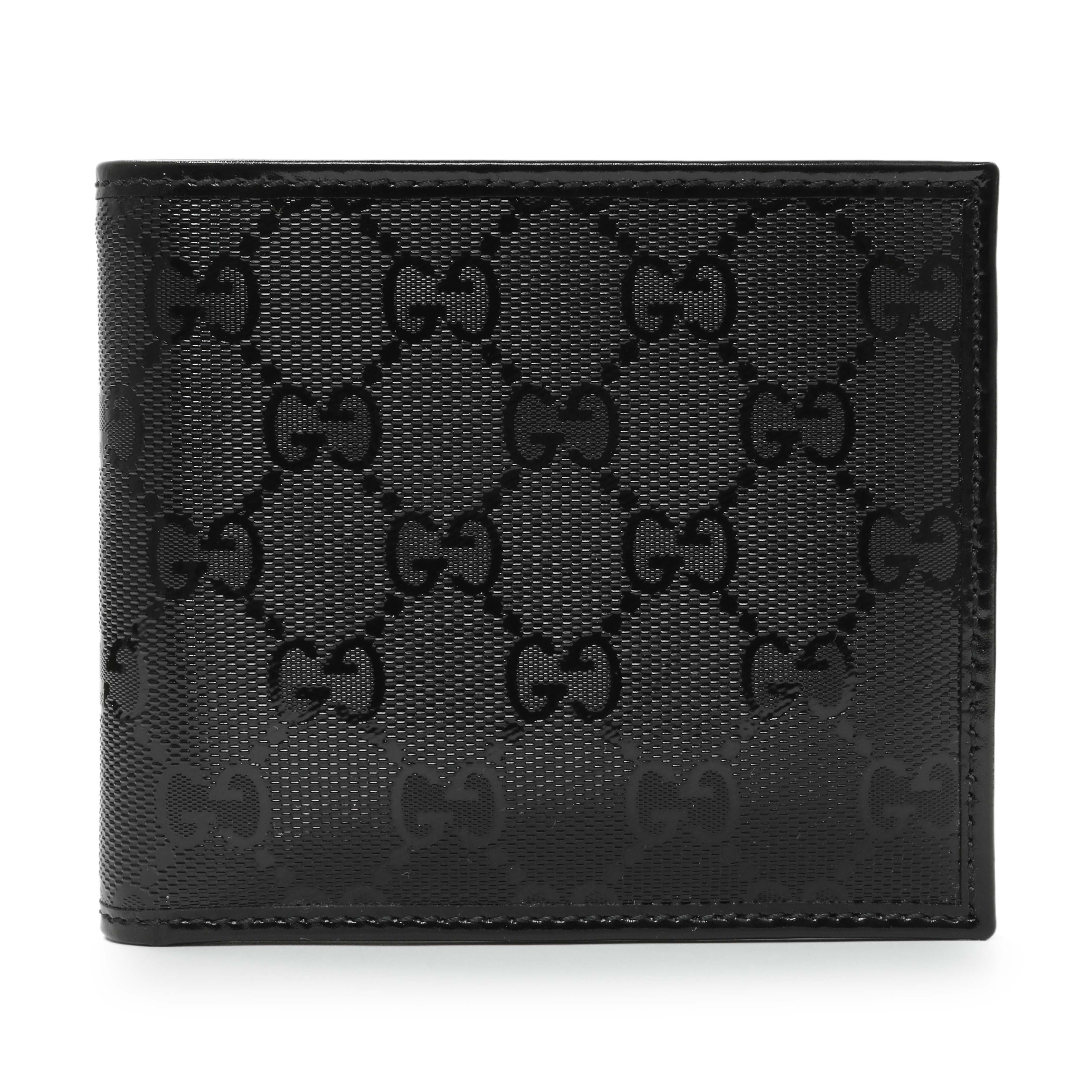 Gucci Black Imprime Monogram Bifold Wallet