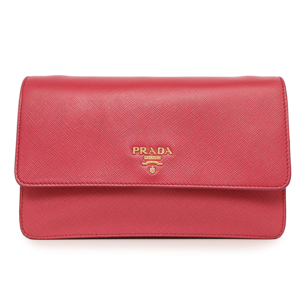 Prada Peonia Saffiano Lux Mini Crossbody