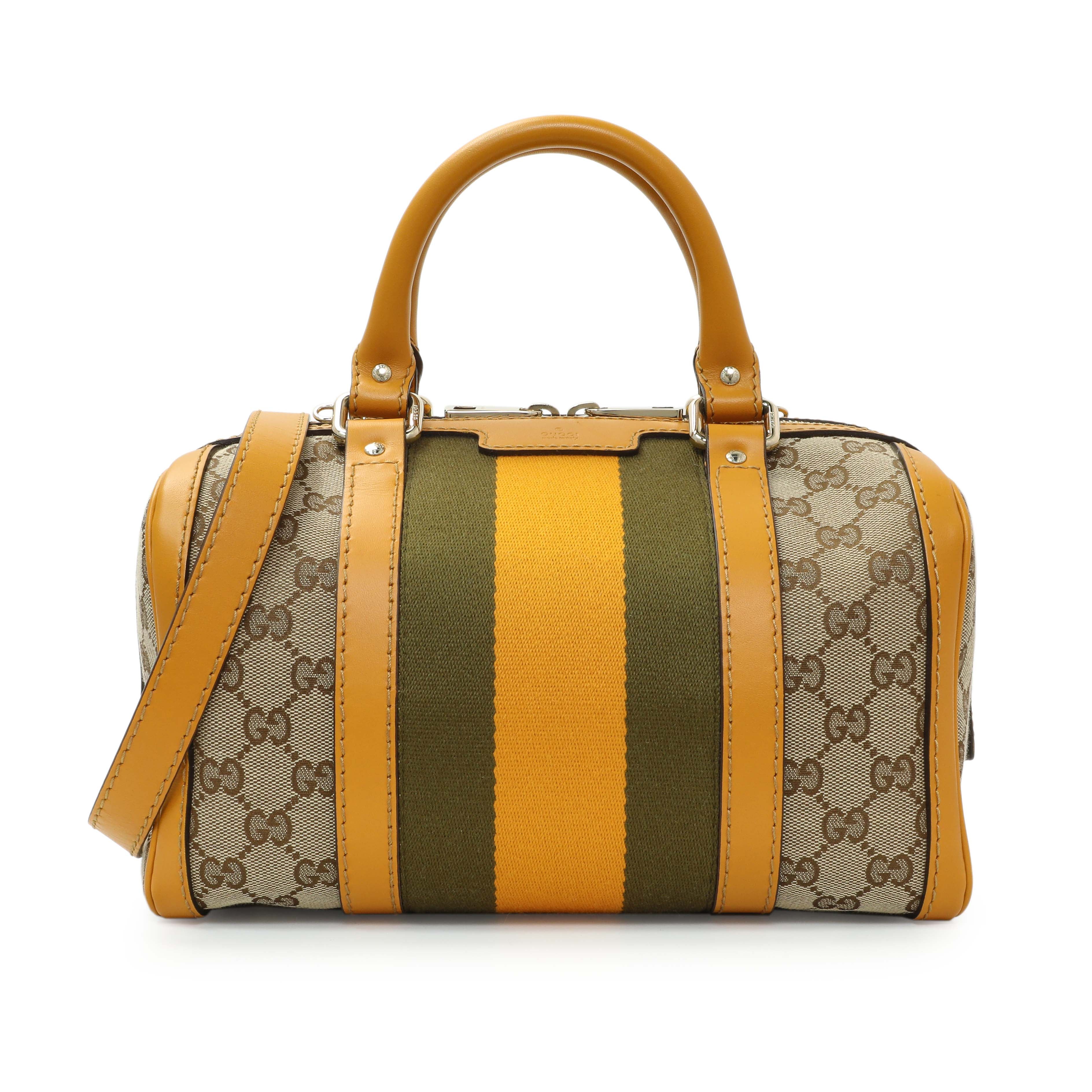 Gucci Monogram Vintage Web Small Boston