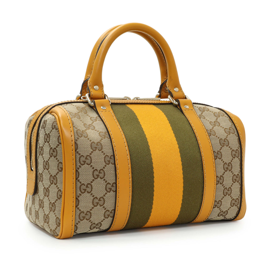 Gucci Monogram Vintage Web Small Boston
