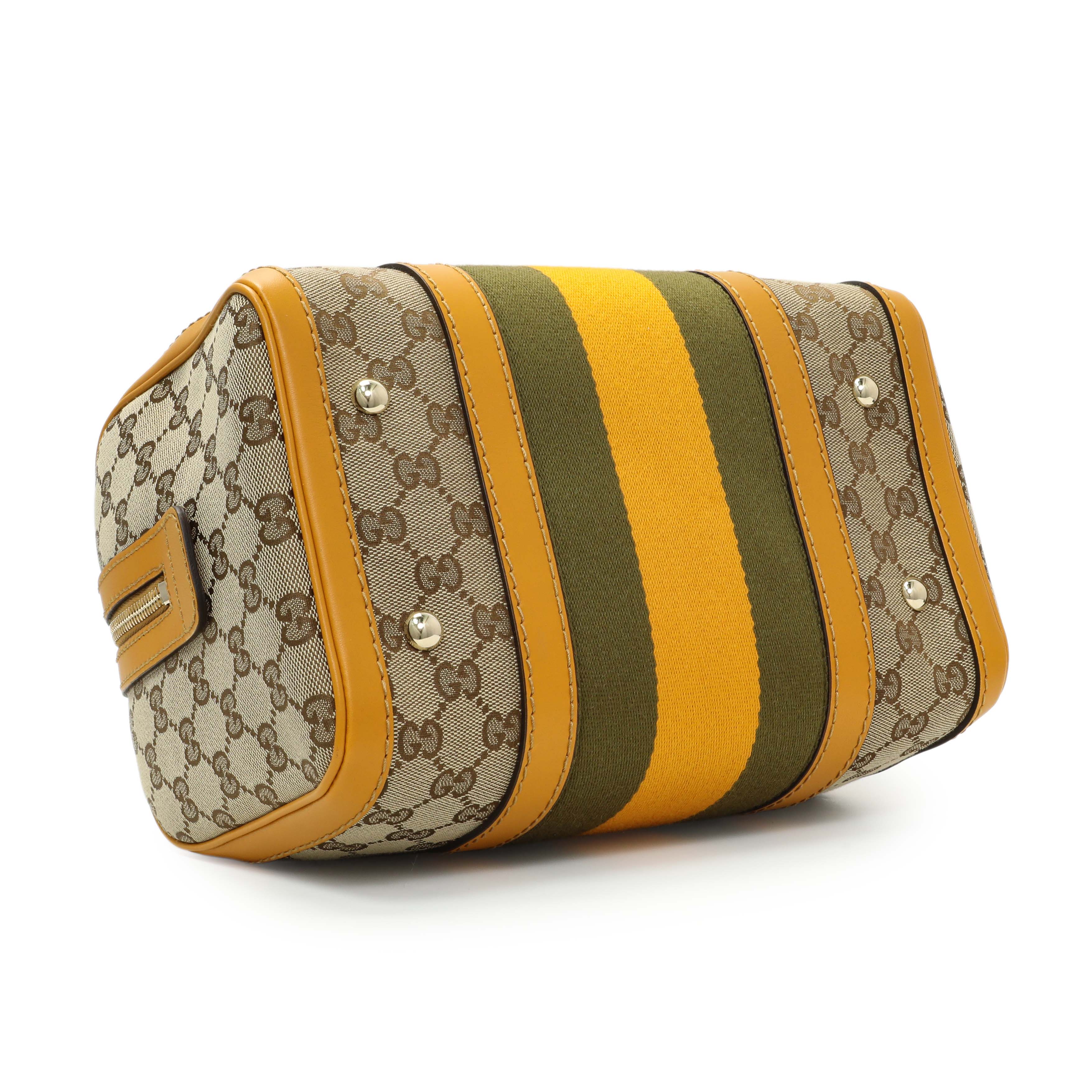 Gucci Monogram Vintage Web Small Boston