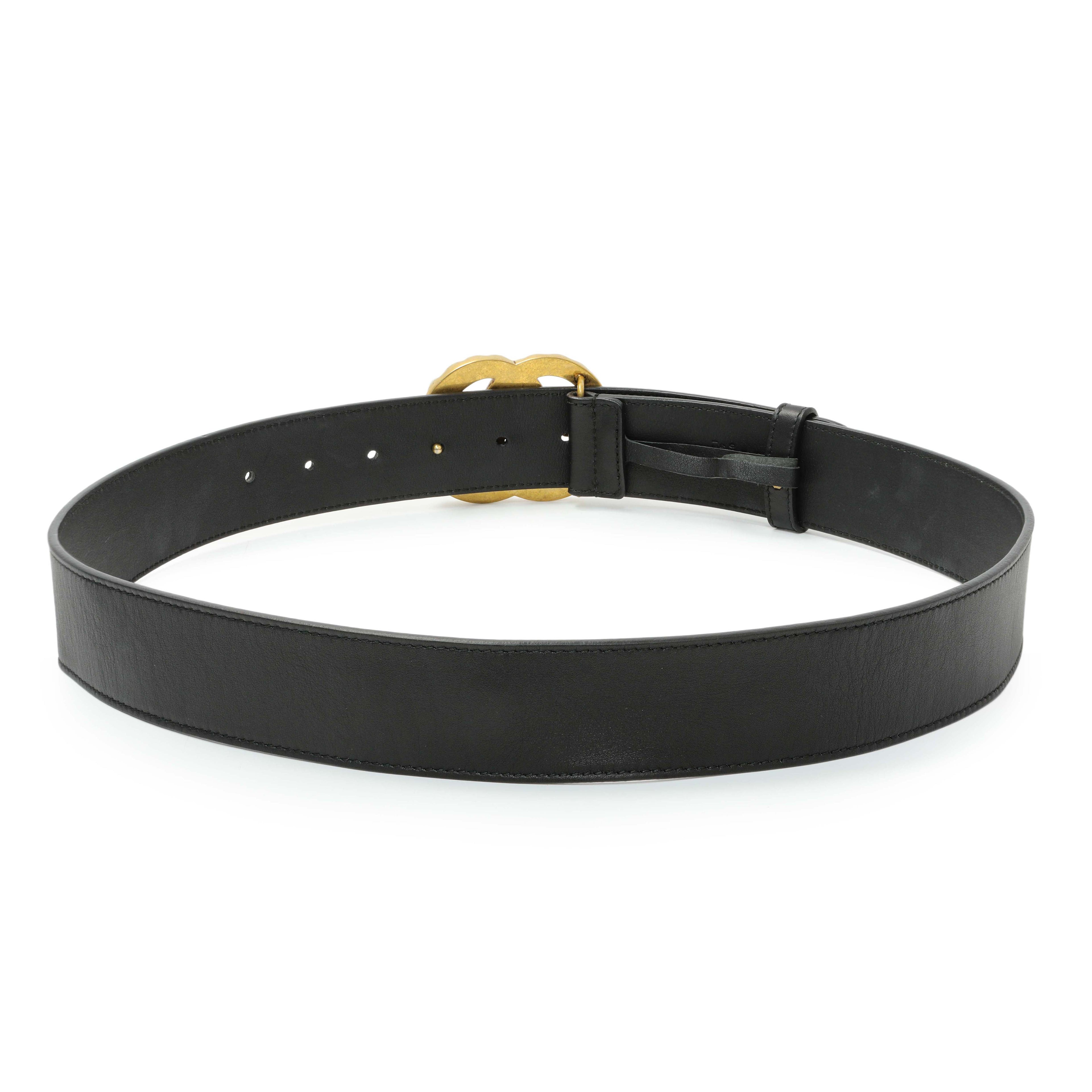 Gucci Black Moon Calfskin Pearl Double G 40mm Belt