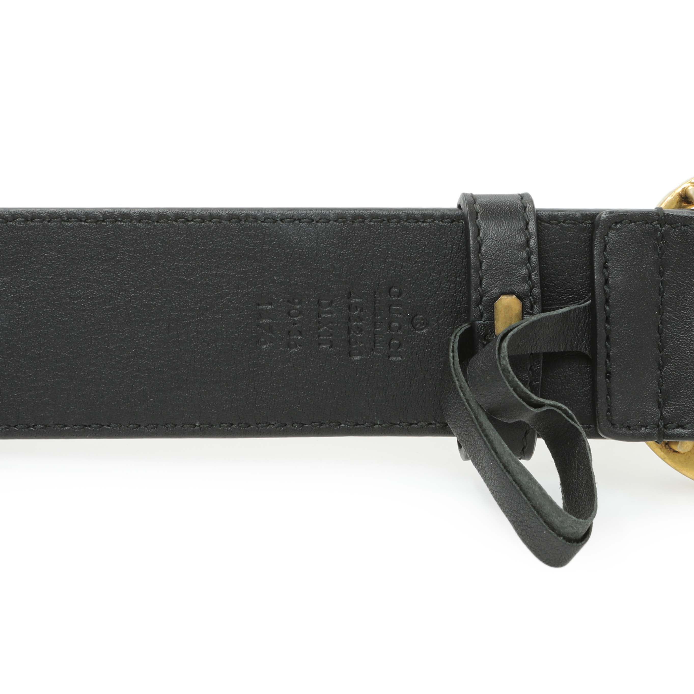 Gucci Black Moon Calfskin Pearl Double G 40mm Belt